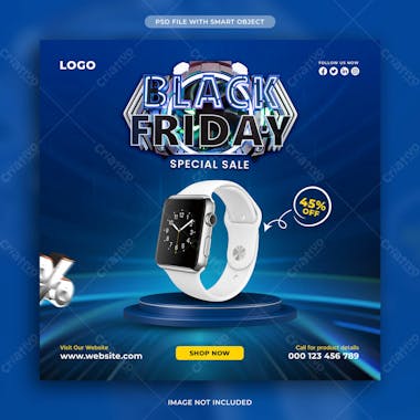 Black friday special sale social media post design template