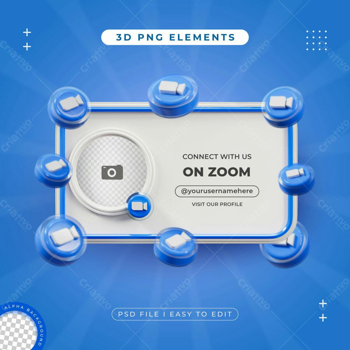 Banner para Zoom PSD Editável