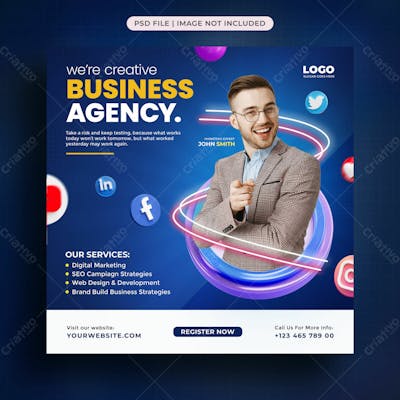 Creative Marketing Agency Social Media Post Template