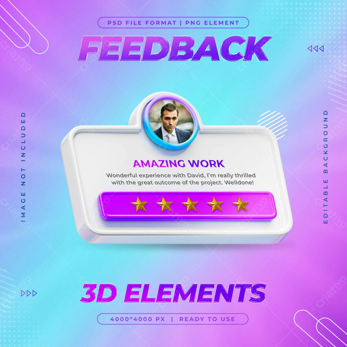 Postagem de Feedback PSD Editável