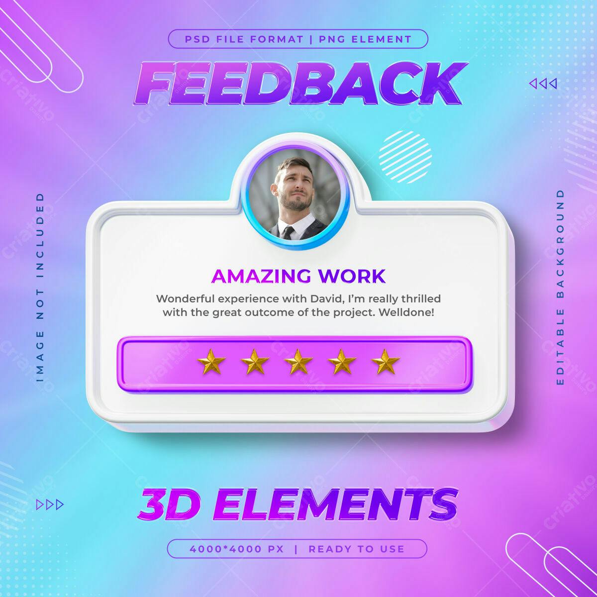 Postagem de Feedback PSD Editável