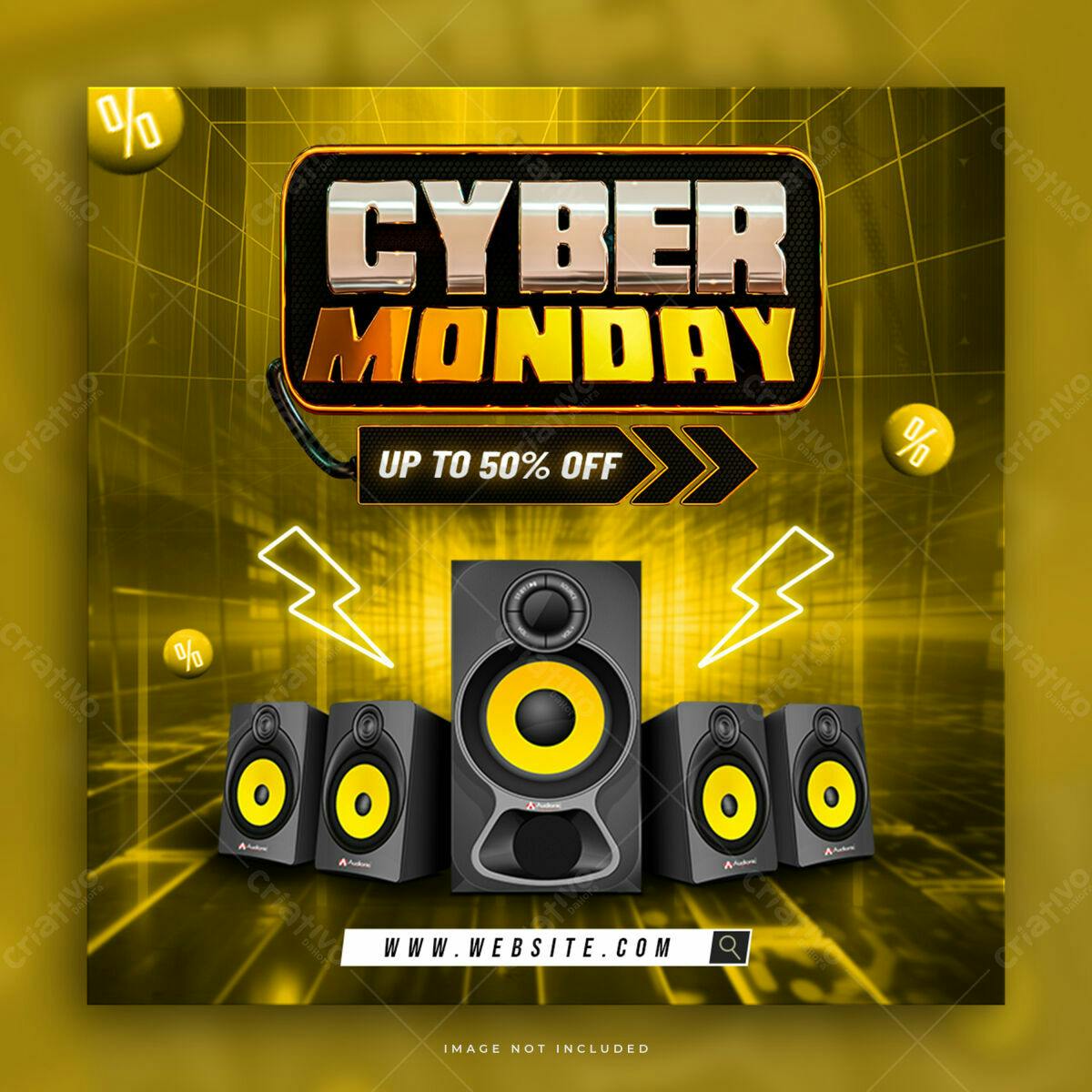 Banner Cyber Monday PSD Editável