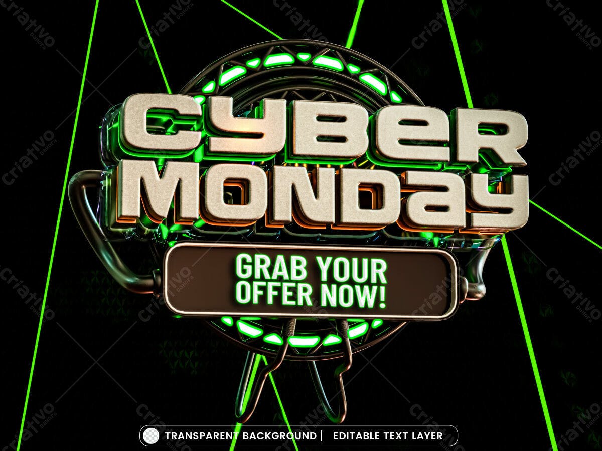Banner Cyber Monday PSD Editável