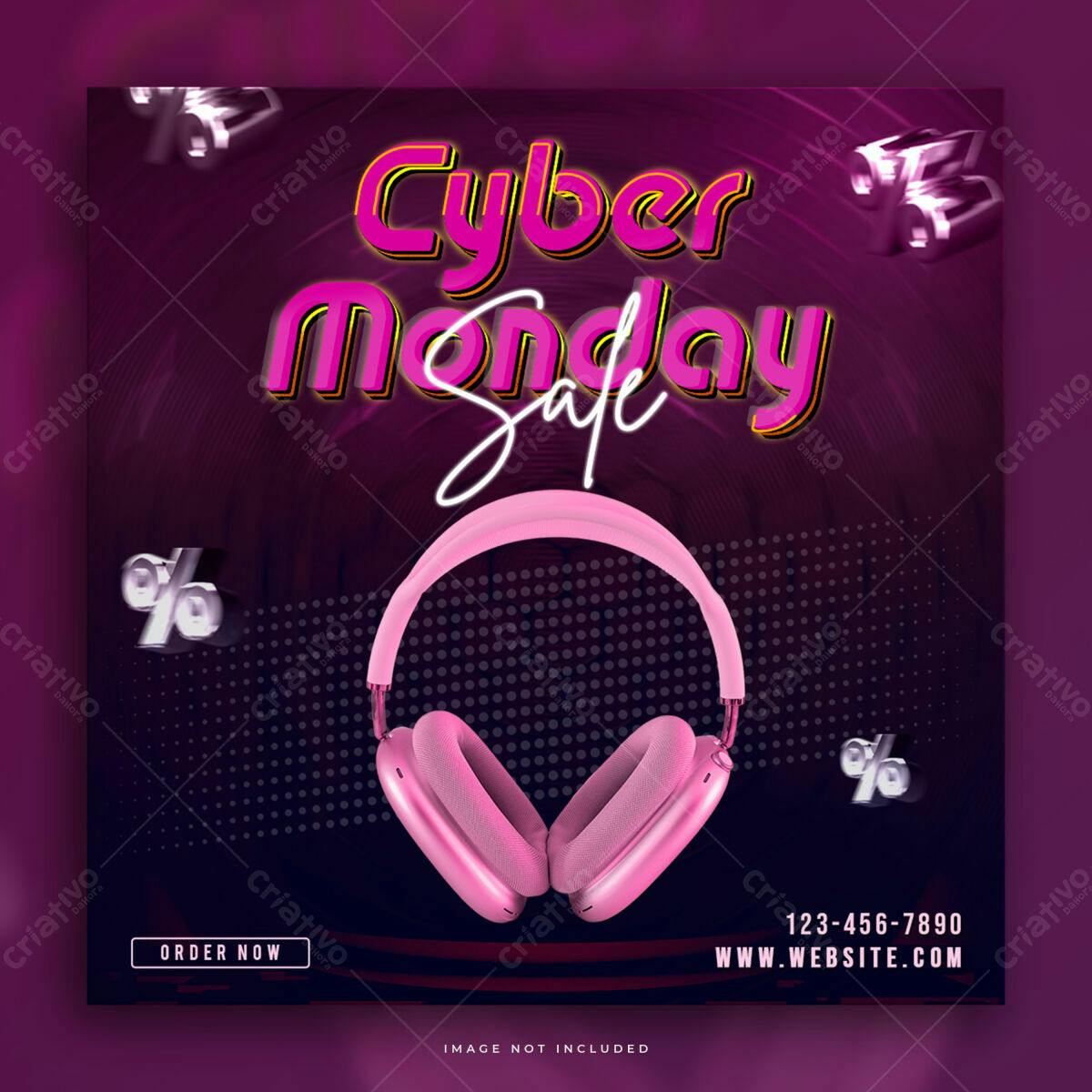 Post para Cyber Monday PSD Editável