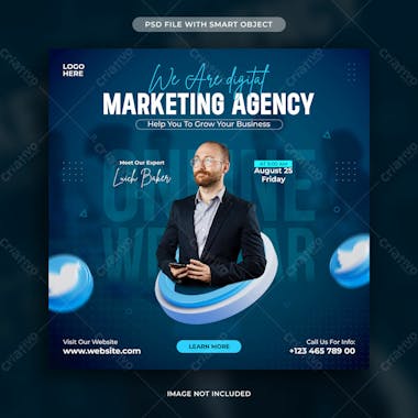 Digital marketing agency social media post template