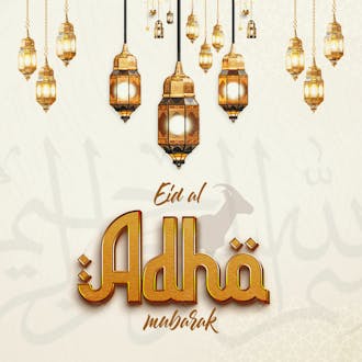 Eid al adha celebrate islamic festival post design template