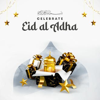 Eid celebration social media post design template