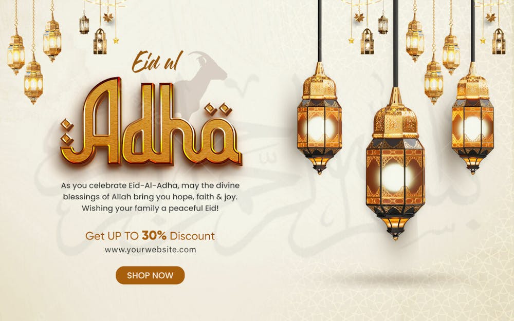 Eid Ul Adha Mubarak Sale Banner Design Template