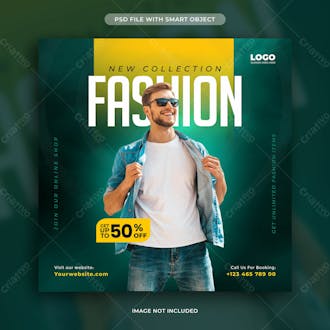 Fashion new collection social media instagram post template