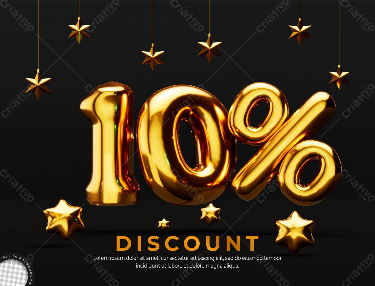 Banner 10% de Desconto PSD Editável