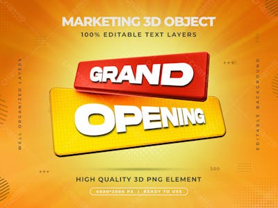 Grand Opening Sale Banner Design Template With Editable Text Effect