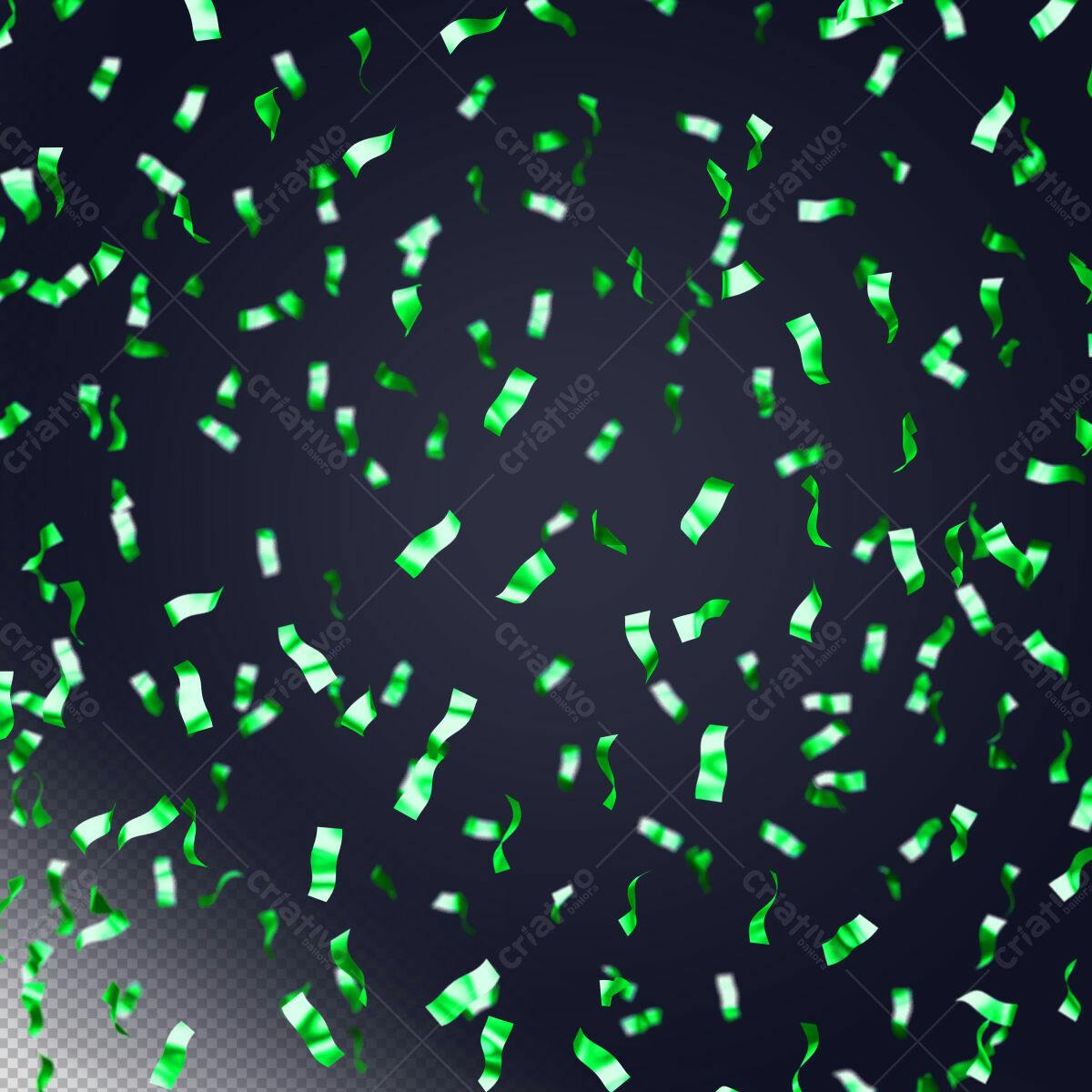 Fundo de Convite Verde com Confeito PSD Editável
