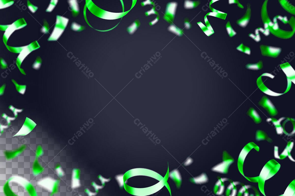 Fundo Celebrativo com Serpentinas PSD Editável