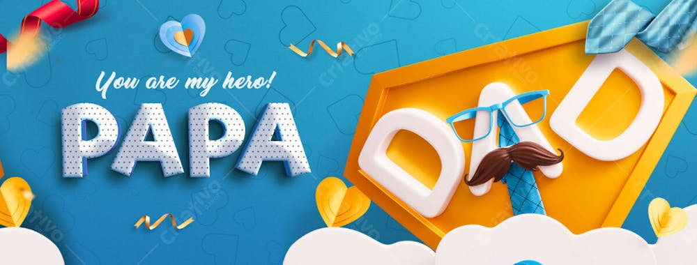 Happy Father&#39;S Day Social Media Cover Design Template With Editable Text Effect
