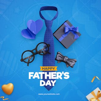 Happy father's day social media post template