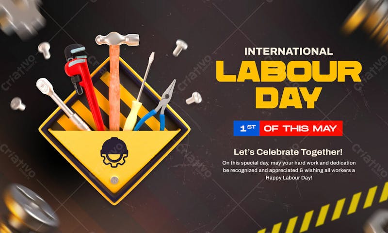 International labour day social media banner design template