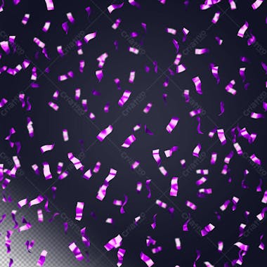 Purple confetti for decorations isolated 3d render