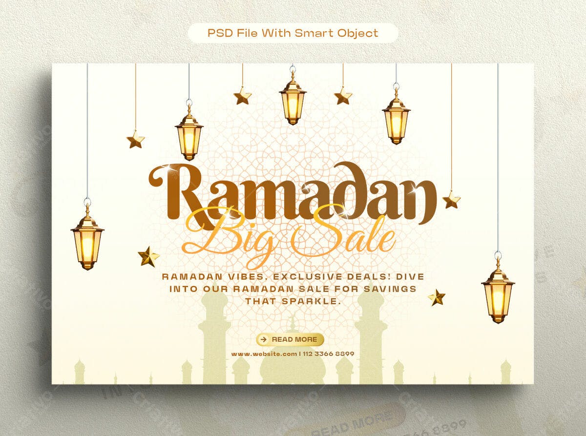 Flyer para Promoção de Ramadan PSD Editável
