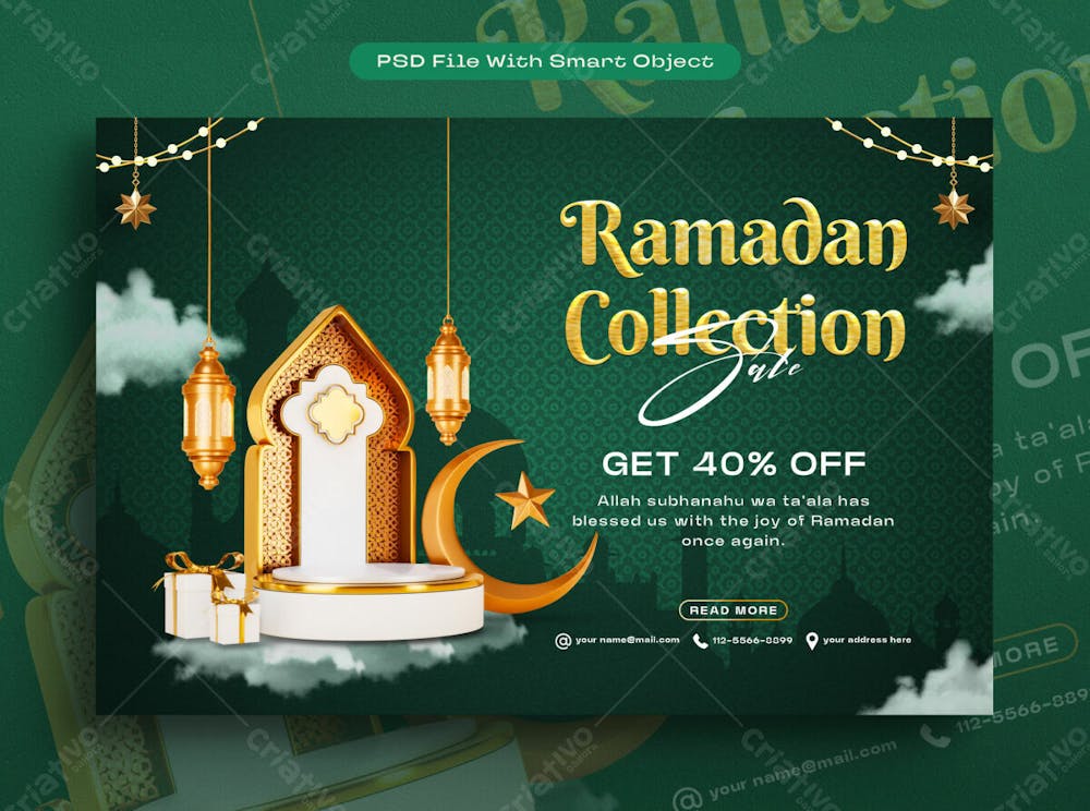 Ramadan Kareem Promotion Sale Banner Discount Template