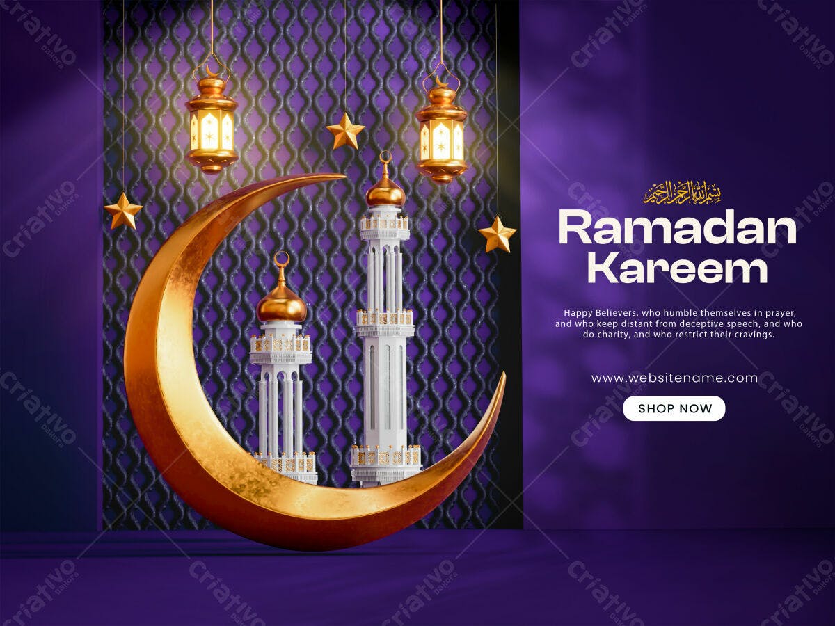 Banner Ramadan Kareem PSD Editável