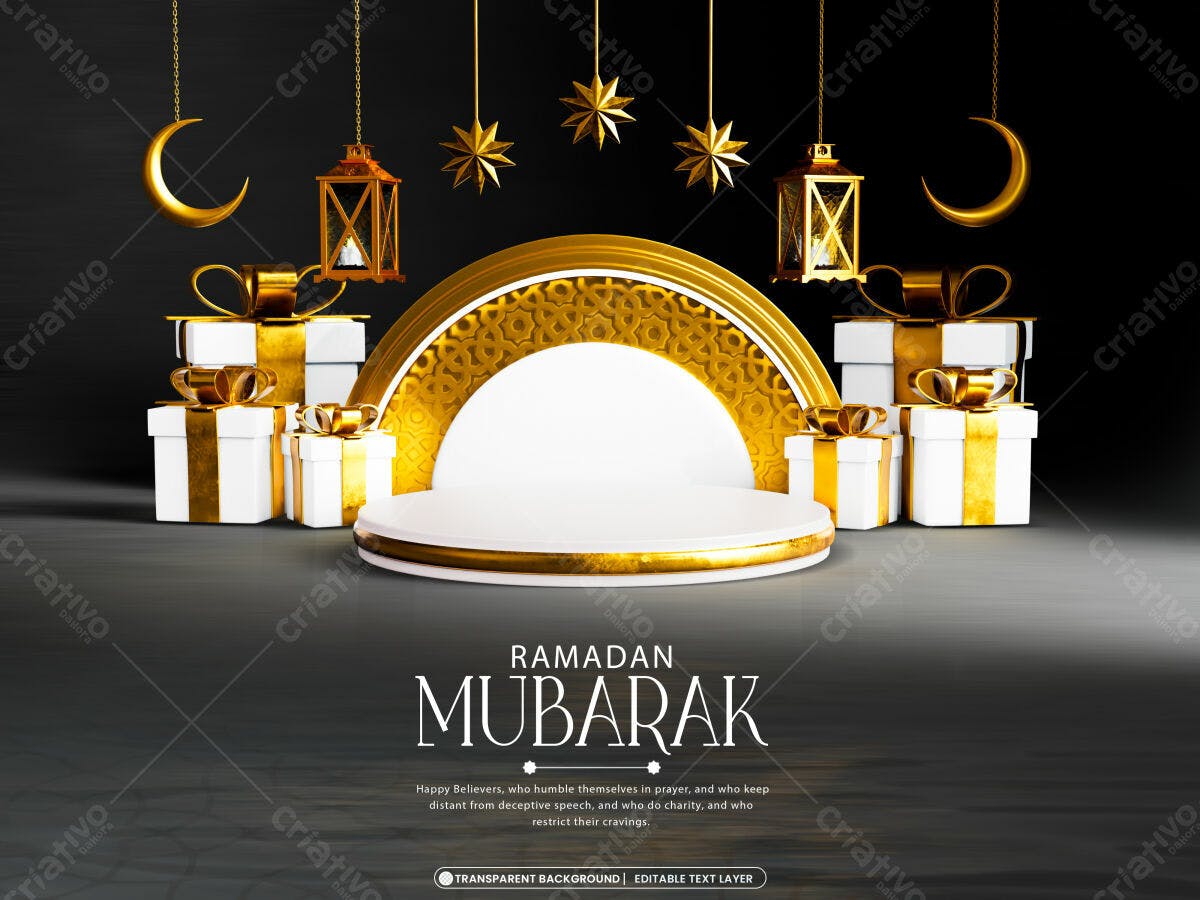 Banner Ramadan Mubarak PSD Editável
