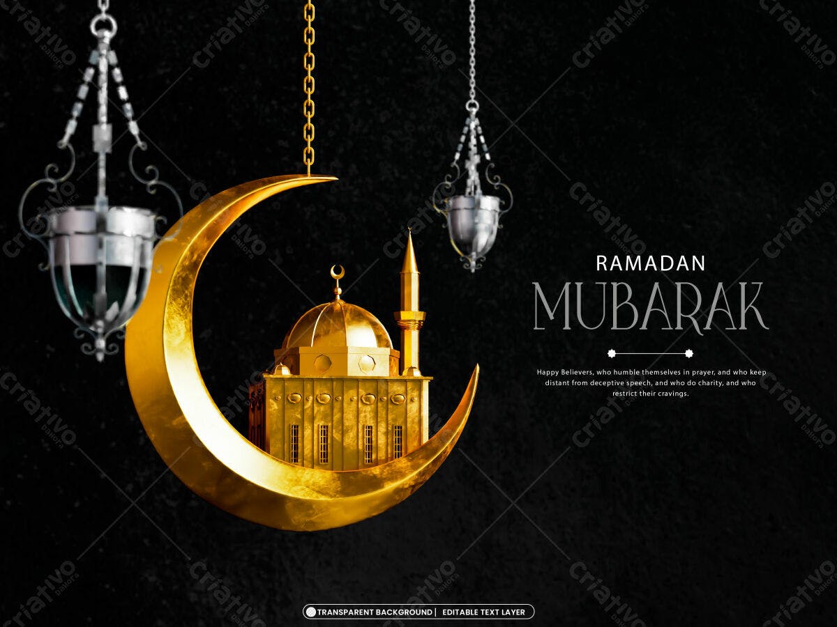Flyer Ramadã Mubarak PSD Editável