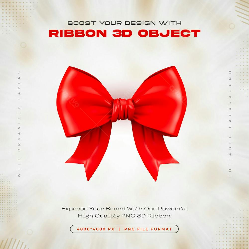 Red Ribbon Icon Isolated 3D Render Illustration