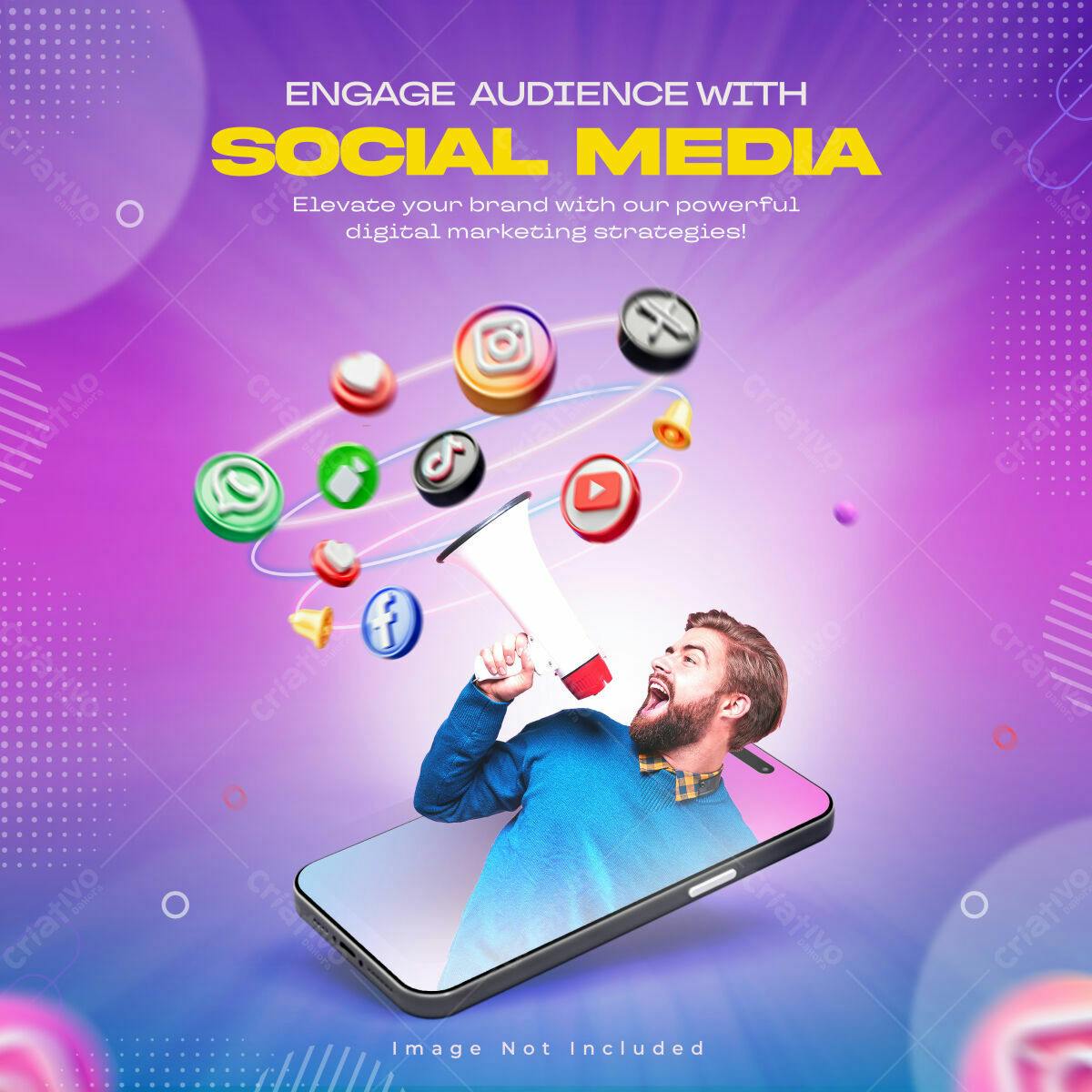 Post para Mídias Sociais PSD Editável