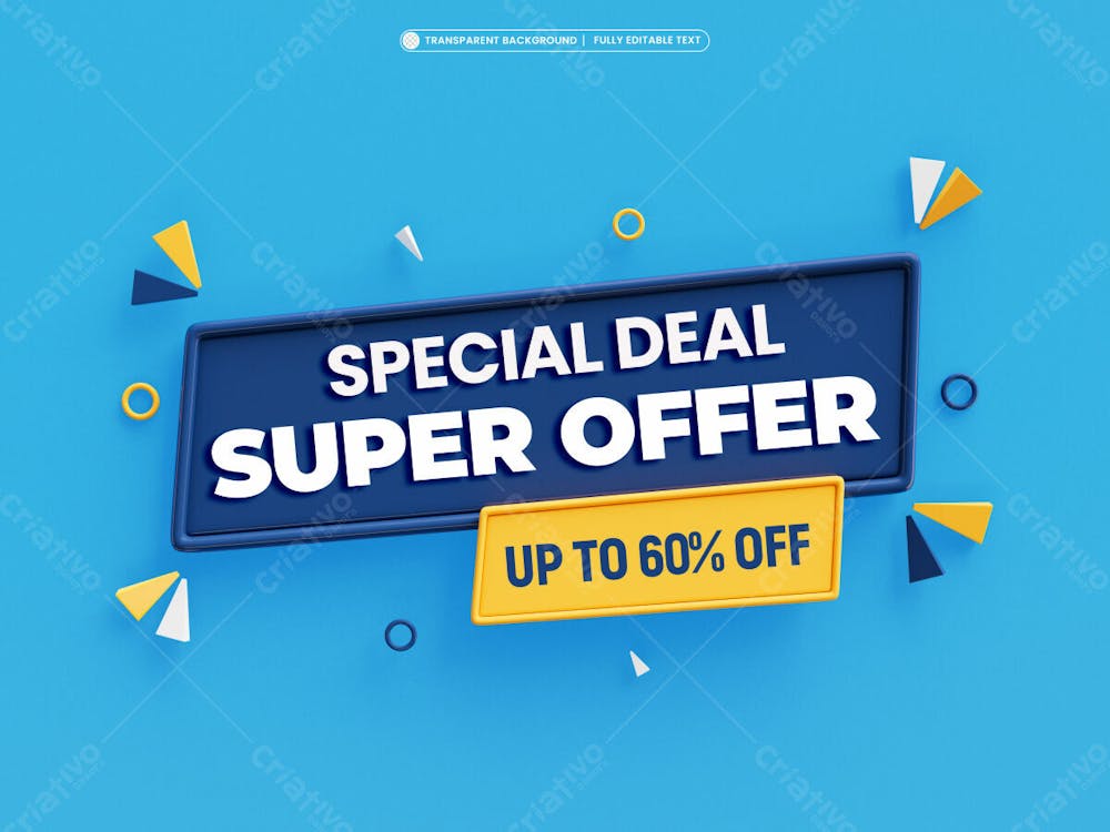 Special Deal Super Offer Upto 60 Parcent Off Isolated 3D Render With Editable Text