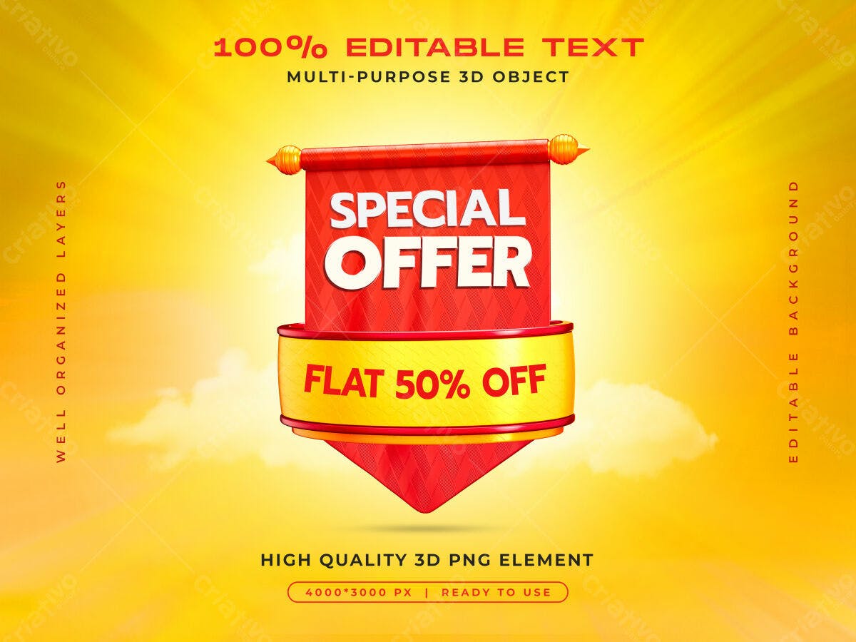 Banner Oferta Especial PSD Editável