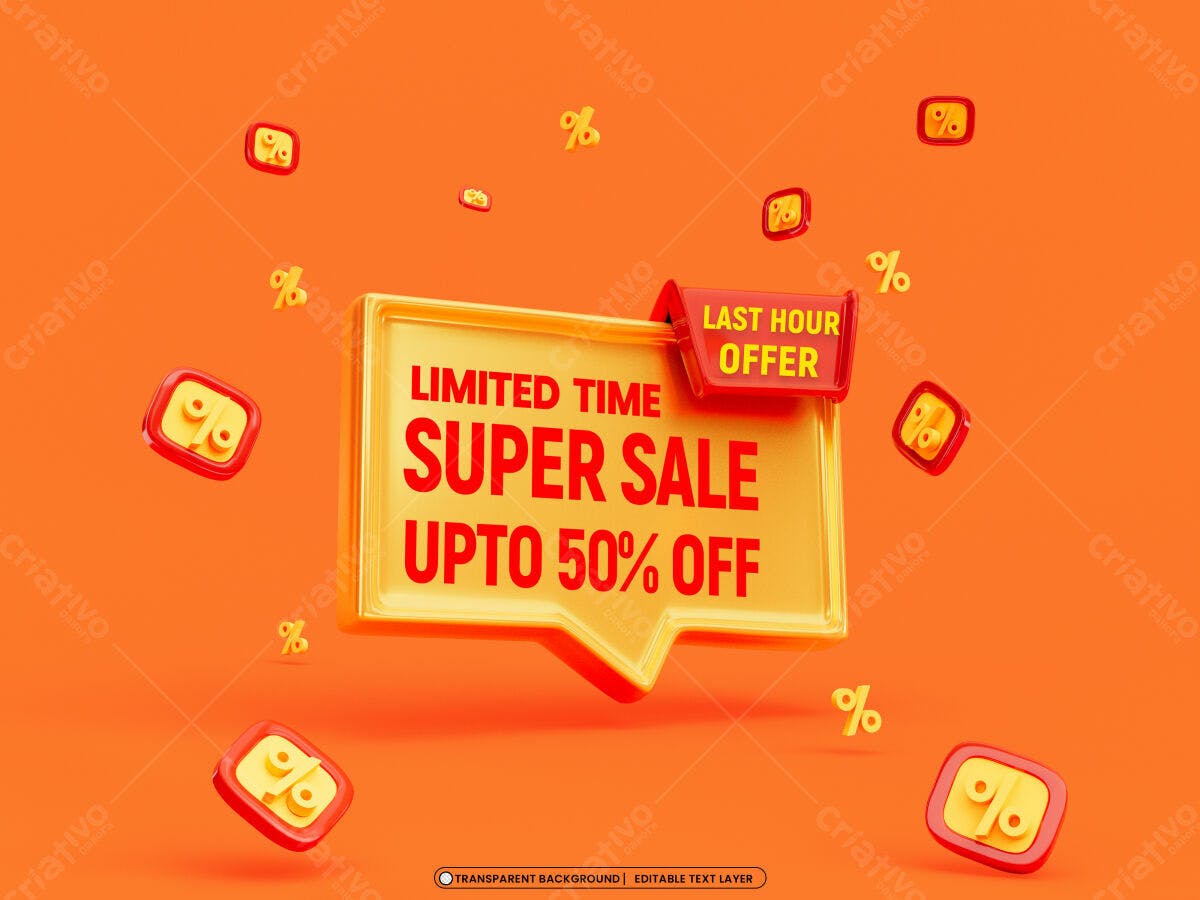 Banner Super Sale PSD Editável