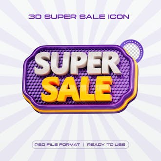 Super sale 3d promotion banner