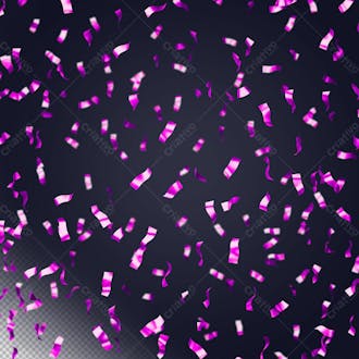 Violet confetti for decorations isolated 3d render