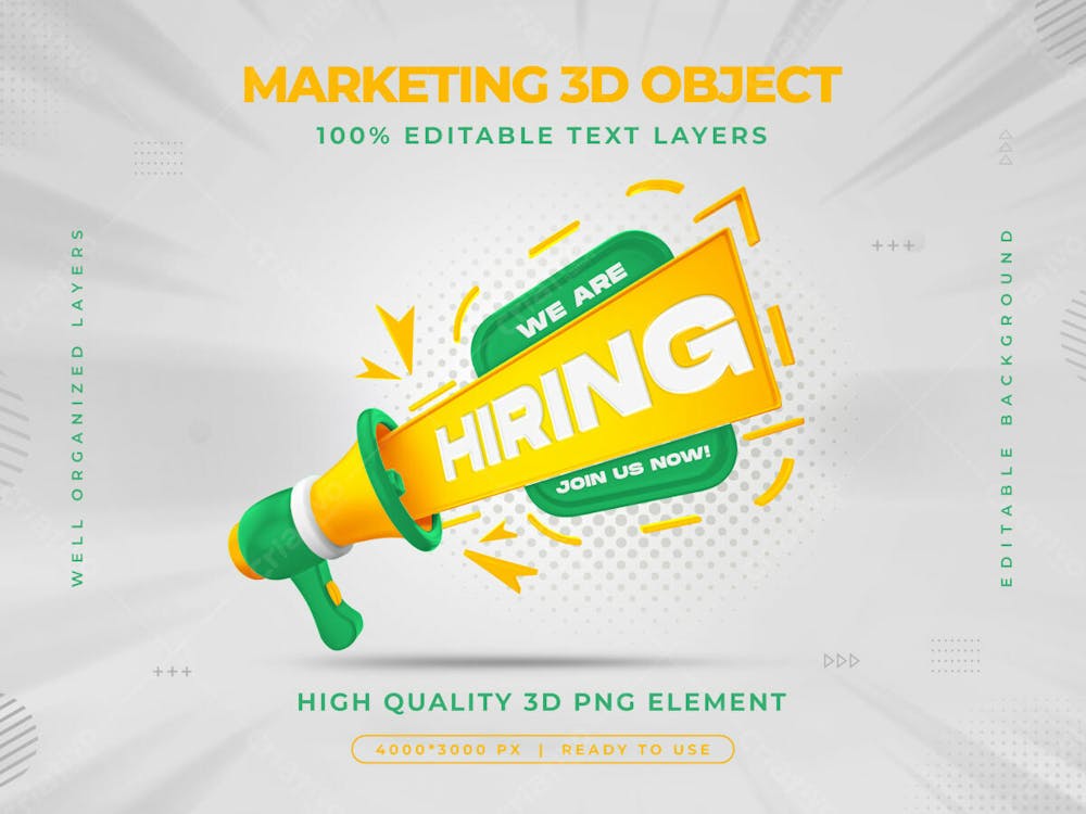 We Are Hiring Vacancy Announcement Banner Template With Editable Text