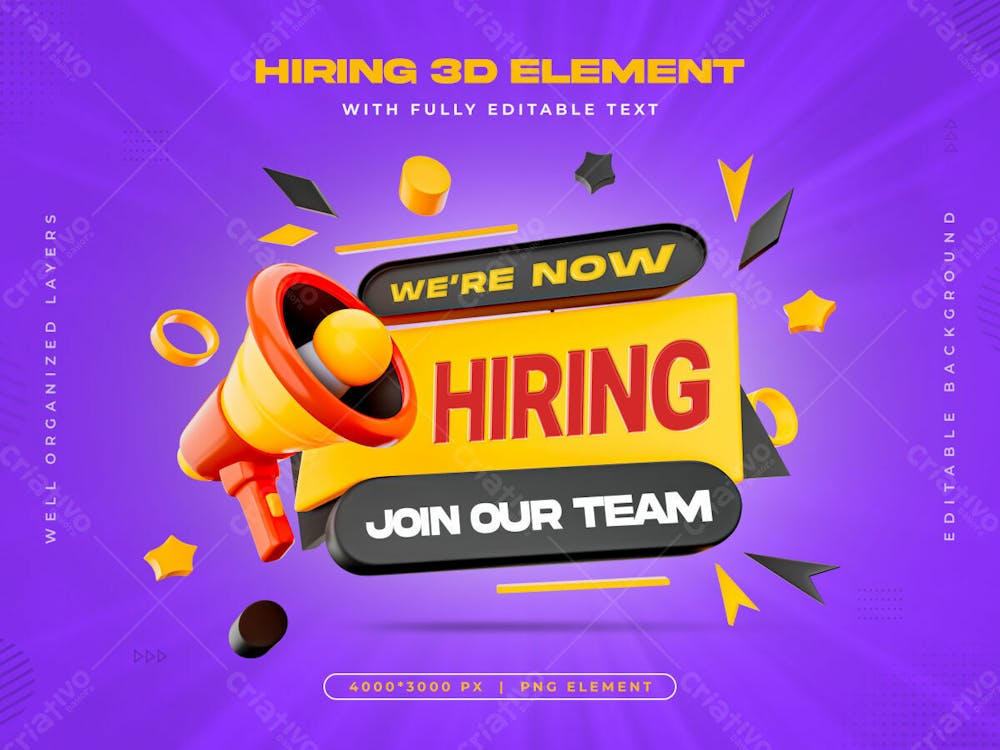 We Are Hiring Vacancy Announcement Banner Template With Editable Text