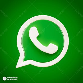 Whatsapp icon isolated 3d render illustration