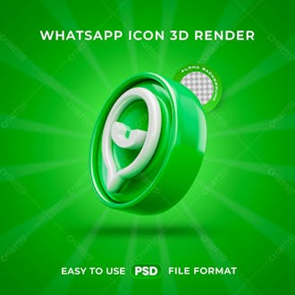 Whatsapp logo icon isolated 3d render illustration