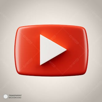 Youtube logo icon isolated 3d render illustration