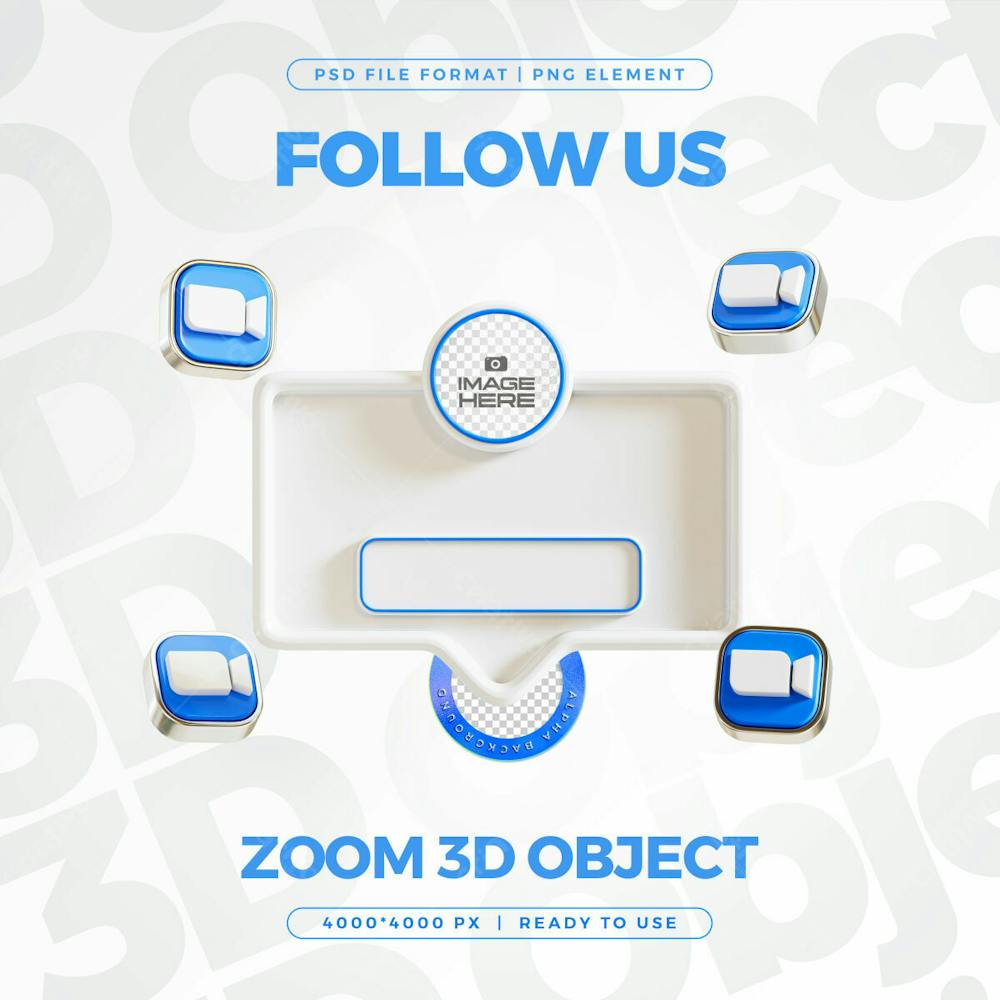 Zoom Join Now Banner Element Icon Isolated 3D Render