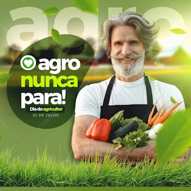 Agora nunca para dia do agricultor