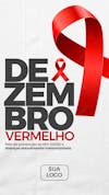 Stories dezembro vermelho mês de prevenção