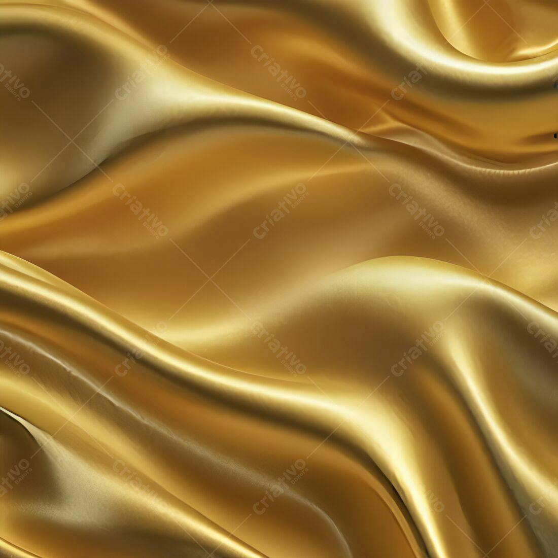 Textura Tecido Seda Dourada para Fundo