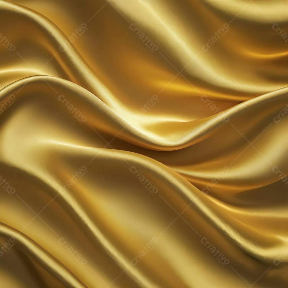 Elegância Atemporal Detalhes De Tecido De Cetim Dourado Textura Em Alta Definição