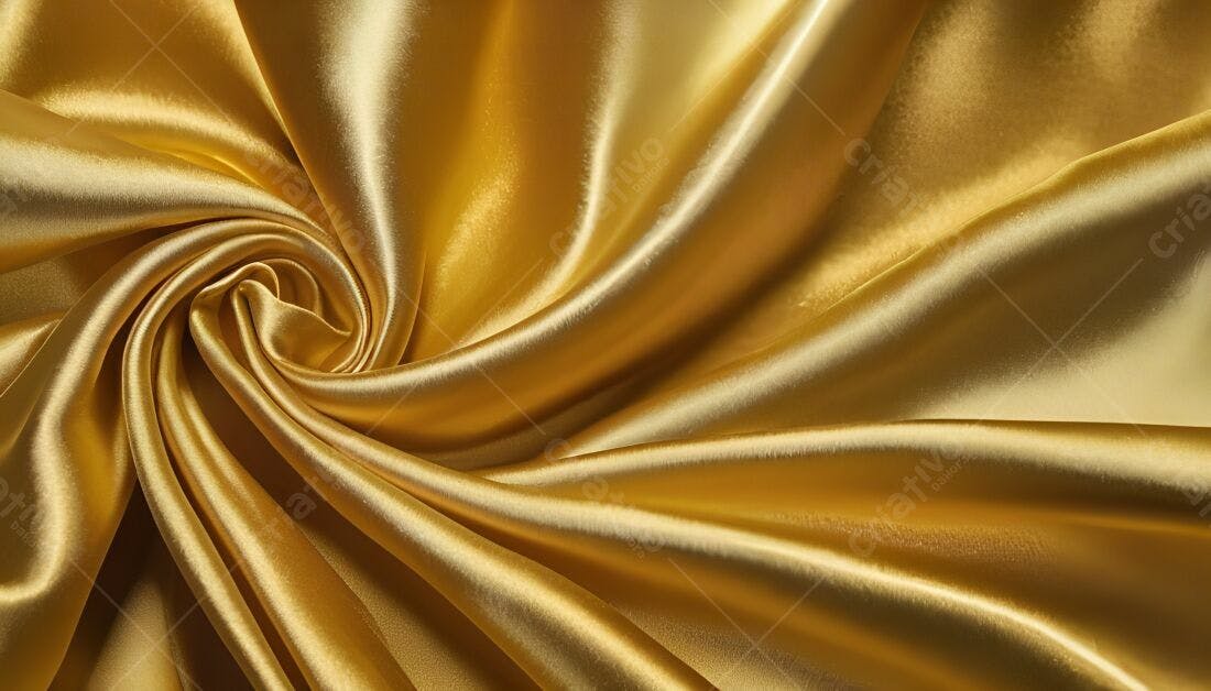 Textura tecido cetim dourado para fundo