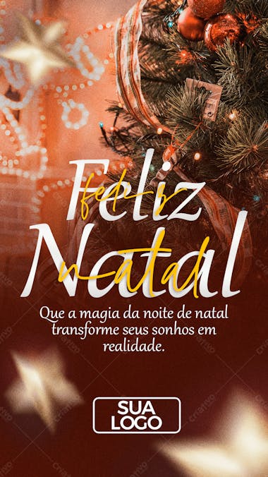 Stories feliz natal que a magia da noite de natal