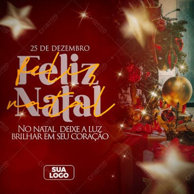 Feliz natal no natal deixe a luz