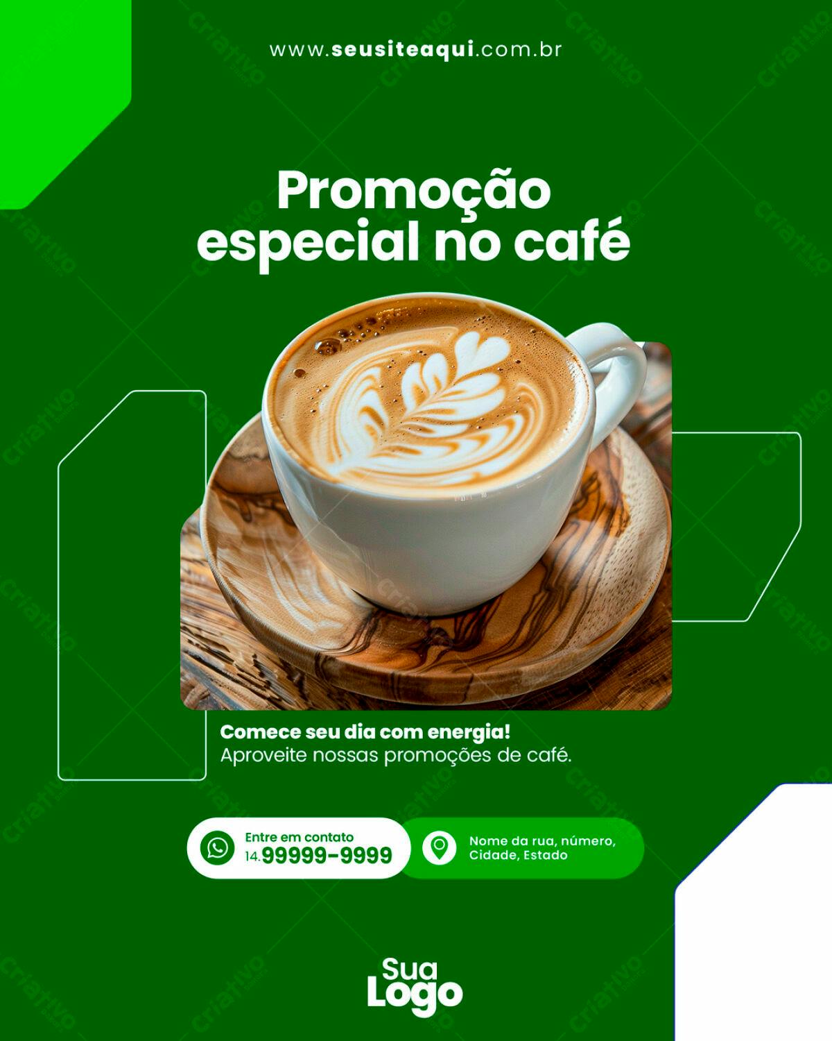 Post para Promoção de Café PSD Editável