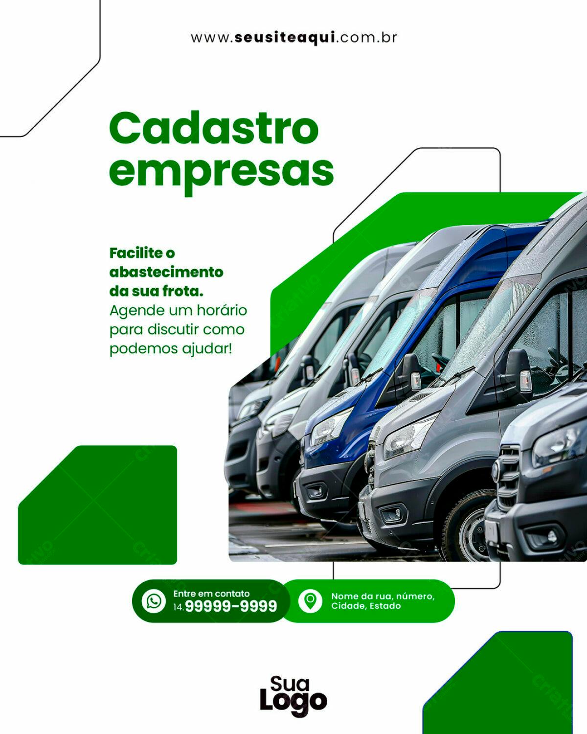 Flyer para Cadastro de Empresas PSD Editável