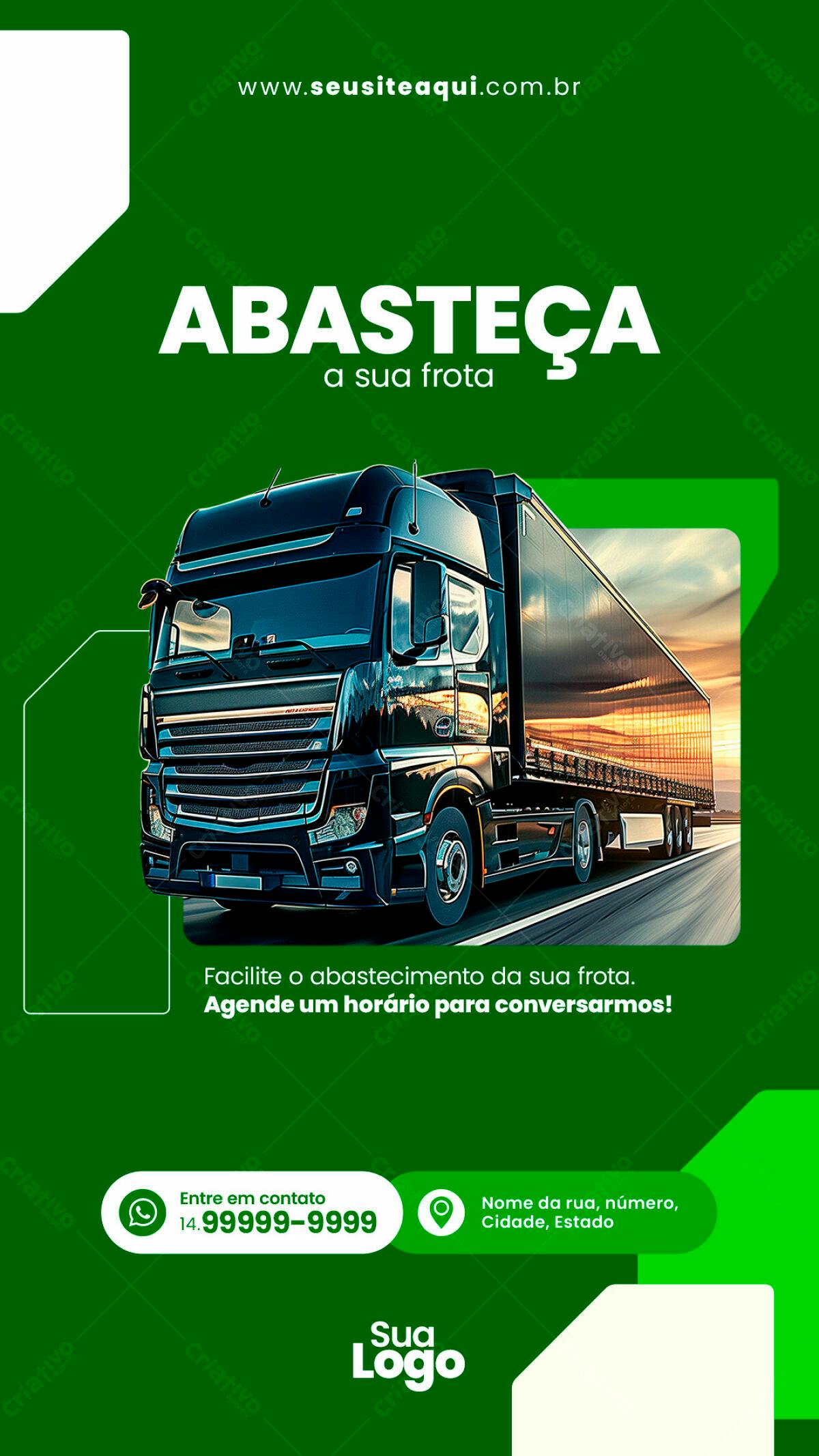 Flyer para Abastecimento de Frota PSD Editável