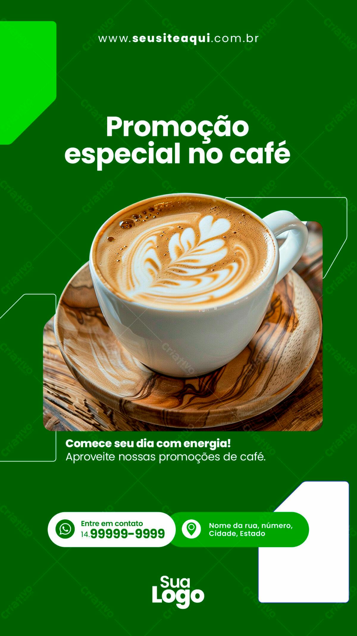 Flyer Promoção Café PSD Editável
